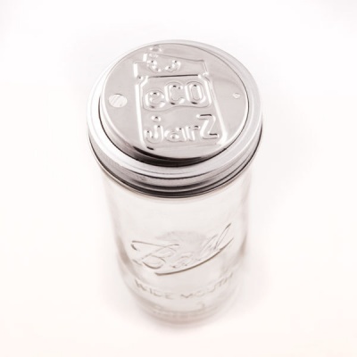 EcoJarz - PopTop Sealable Drinking Jar Lid - Regular Mouth